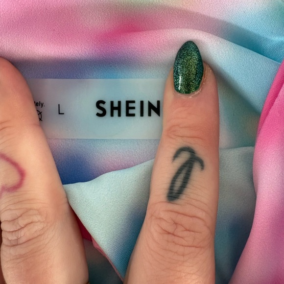 SHEIN Pastel Tie Dye Bikini Set Size L Never Worn - Picture 2 of 3